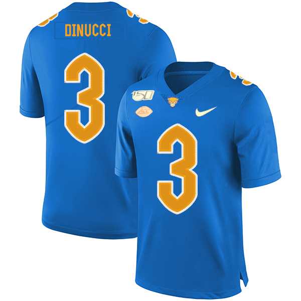 Pittsburgh Panthers 3 Ben DiNucci Blue 150th Anniversary Patch Nike College Football Jersey Dzhi,We sell and wholesale Pittsburgh Panthers 3 Ben DiNucci Blue 150th Anniversary Patch Nike College Football Jersey Dzhi on line form chian!